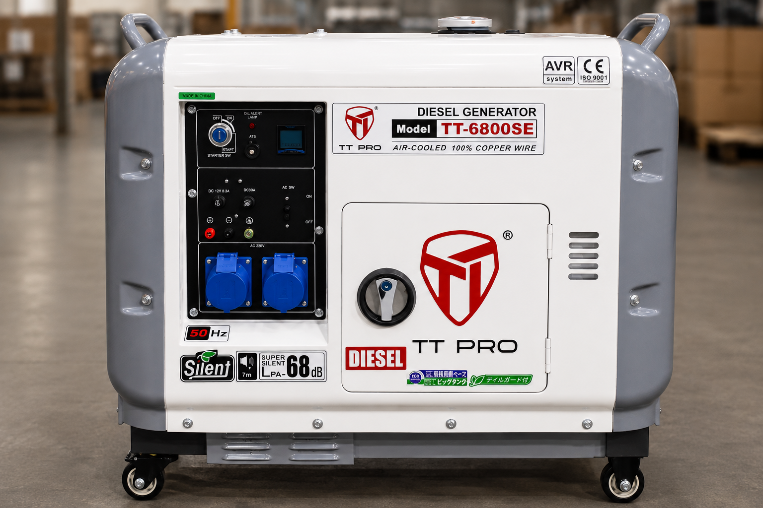Máy Phát Điện 6kw chạy dầu chống ồn TT-6800SE