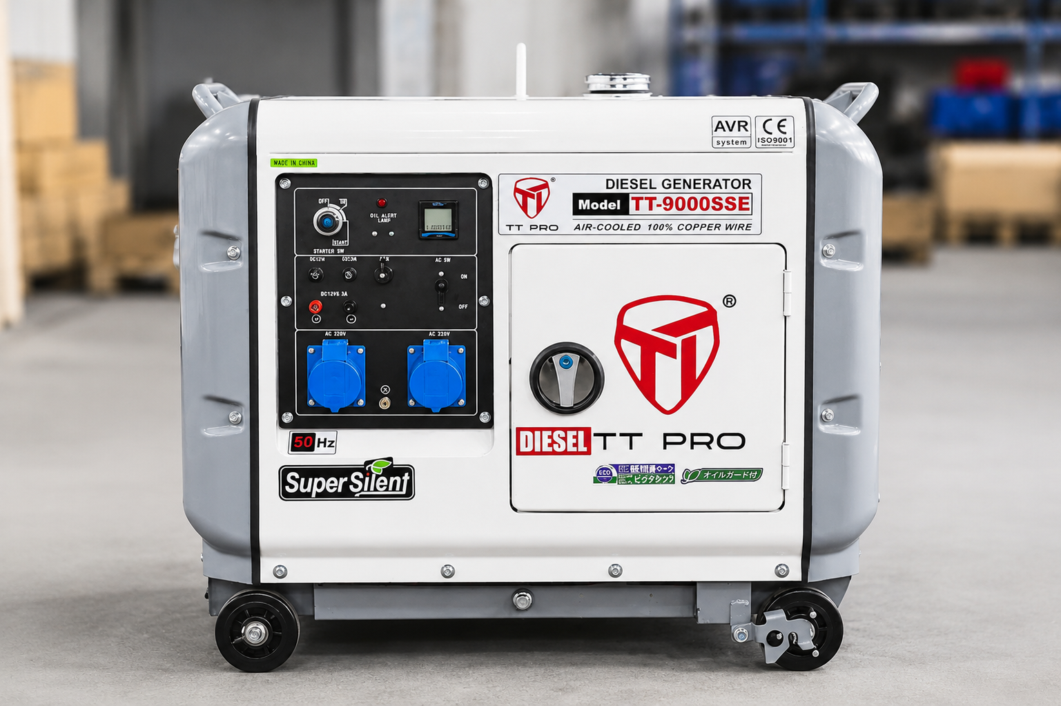 Máy Phát Điện Chạy Dầu 8kw Siêu chống ồn TT-9000SSE